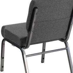 Flash Furniture HERCULES 21'' Church Chairs W/3.75'' Seat Silver Vein Frame (XUCH0221GYSV) -Home furniture sp154567791 s7