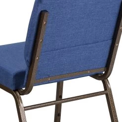 Flash Furniture HERCULES Series 21'' Extra Wide Blue Fabric Stacking Church Chair With 4'' Thick Seat, Gold Vein Frame -Home furniture sp154587901 s7