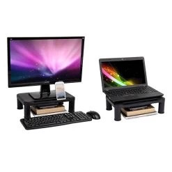 Mind Reader Anchor Collection Small Monitor Stand, Up To 19" Monitor, Black, 2/Pack (2SMPLMON-BLK) -Home furniture sp155204393 s7