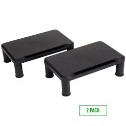Mind Reader Anchor Collection Small Monitor Stand, Up To 19" Monitor, Black, 2/Pack (2SMPLMON-BLK) -Home furniture sp155204397 s7