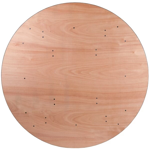 Flash Furniture 66'' Round Wood Folding Banquet Table With Clear Coated Finished Top 2 Flash Furniture 66'' Round Wood Folding Banquet Table With Clear Coated Finished Top - Image 2