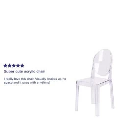 Flash Furniture Ghost Chair, Transparent Crystal Clear, 4 Pack -Home furniture sp155519493 s7