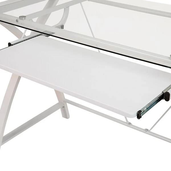 Flash Furniture 36"W Tempered Glass Computer Desk, Clear (NANJN2824SWHWH) 6 Flash Furniture 36"W Tempered Glass Computer Desk, Clear (NANJN2824SWHWH) - Image 6