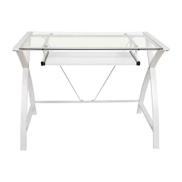 Flash Furniture 36"W Tempered Glass Computer Desk, Clear (NANJN2824SWHWH) 8 Flash Furniture 36"W Tempered Glass Computer Desk, Clear (NANJN2824SWHWH) - Image 8