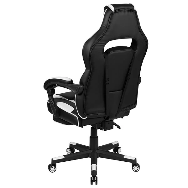 Flash Furniture X40 Ergonomic LeatherSoft Swivel Gaming Massaging Chair, White (CH00288WH) 7 Flash Furniture X40 Ergonomic LeatherSoft Swivel Gaming Massaging Chair, White (CH00288WH) - Image 7