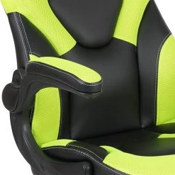 Flash Furniture X10 Ergonomic LeatherSoft Swivel Gaming Chair, Neon Green/Black (CH00095GN) -Home furniture sp155711504 s7