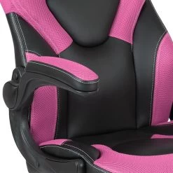 Flash Furniture X10 Ergonomic LeatherSoft Swivel Gaming Chair, Pink/Black (CH00095PK) -Home furniture sp155712539 s7