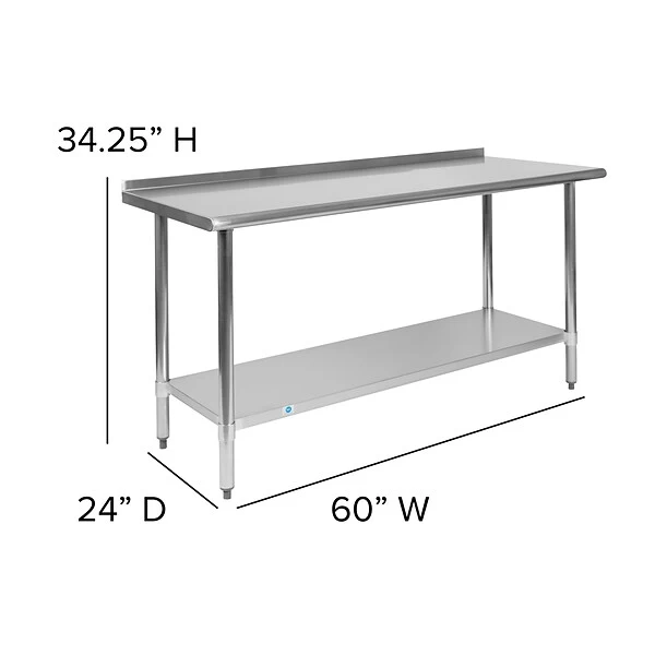 Flash Furniture Prep Table, 60"W X 24"D (NHWT2460BSP) 4 Flash Furniture Prep Table, 60"W X 24"D (NHWT2460BSP) - Image 4