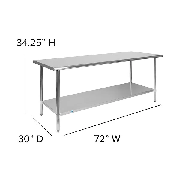 Flash Furniture Prep Table, 72"W X 30"D (NHWT3072) 5 Flash Furniture Prep Table, 72"W X 30"D (NHWT3072) - Image 5
