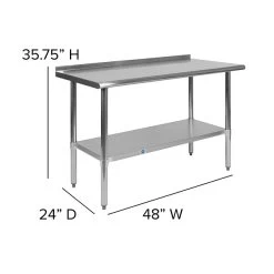 Flash Furniture Prep Table, 48"W X 24"D (NHWT2448BSP) 11 Flash Furniture Prep Table, 48"W X 24"D (NHWT2448BSP) -Home furniture sp155715381 s7