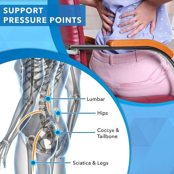 Mount-It! ErgoActive Memory Foam Seat Cushion, Gray (MI-1101) 7 Mount-It! ErgoActive Memory Foam Seat Cushion, Gray (MI-1101) - Image 7