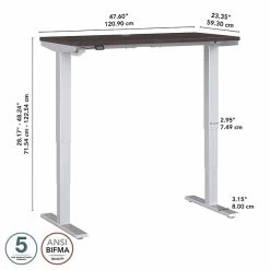 Bush Business Furniture Move 40 Series 28''-48'' Adjustable Standing Desk, Storm Gray/Cool Gray Metallic (M4S4824SGSK) 10 Bush Business Furniture Move 40 Series 28''-48'' Adjustable Standing Desk, Storm Gray/Cool Gray Metallic (M4S4824SGSK) -Home furniture sp166198425 s7