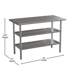 Flash Furniture Stainless Steel Worktable, 48" X 24" (NHWTGU2448) 9 Flash Furniture Stainless Steel Worktable, 48" X 24" (NHWTGU2448) -Home furniture sp166809285 s7