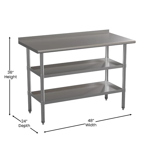 Flash Furniture Stainless Steel Worktable, 48" X 24" (NHWTGU2448BSP) 4 Flash Furniture Stainless Steel Worktable, 48" X 24" (NHWTGU2448BSP) - Image 4