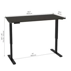 Bestar Universel 30“ X 60“ Standing Desk, Deep Grey (65867-32) -Home furniture sp168526699 s7