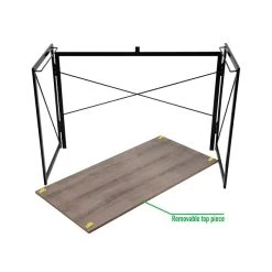 Mind Reader 42"W Collapsible Rustic Desk, Brown/Black (ODTABLE-BLK) -Home furniture sp172813240 s7
