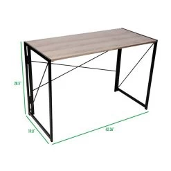 Mind Reader 42"W Collapsible Rustic Desk, Brown/Black (ODTABLE-BLK) -Home furniture sp172813243 s7