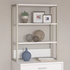 Office By Kathy Ireland® Method Bookcase Hutch, White (KI70206)