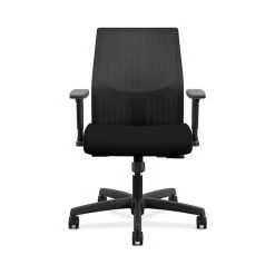 HHON Ignition Ilira-Stretch Mesh/Fabric Task Chair, Height- And Width-Adjustable Arms, Black (HONI2Y1AMC10NTK)