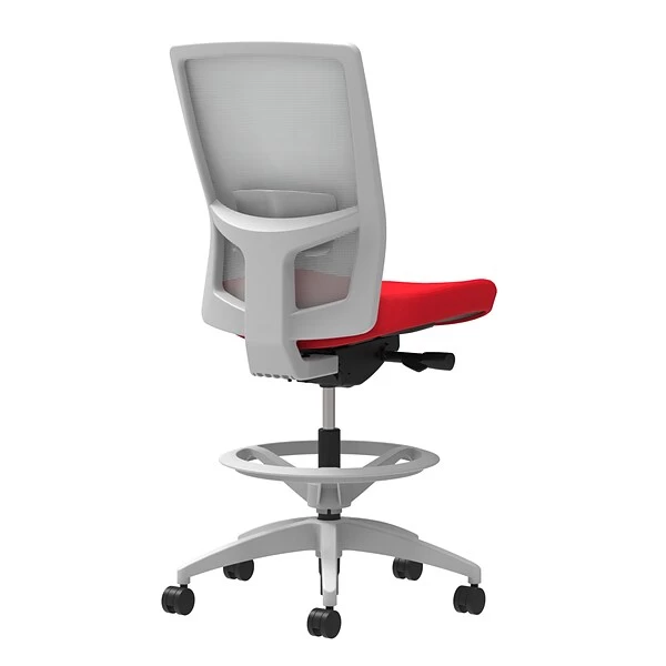 Union & Scale Workplace2.0™ Fabric Stool, Ruby Red, Adjustable Lumbar, Armless, Synchro-Tilt, Partial Assembly Required 1 Union & Scale Workplace2.0™ Fabric Stool, Ruby Red, Adjustable Lumbar, Armless, Synchro-Tilt, Partial Assembly Required