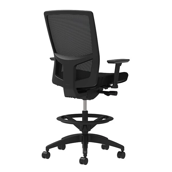 Union & Scale Workplace2.0™ Fabric Stool, Black, Integrated Lumbar, Height & Width Adjustable Arms, Synchro-Tilt Control (53840) 1 Union & Scale Workplace2.0™ Fabric Stool, Black, Integrated Lumbar, Height & Width Adjustable Arms, Synchro-Tilt Control (53840)