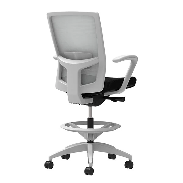 Union & Scale Workplace2.0™ Fabric Stool, Black, Adjustable Lumbar, Fixed Arms, Synchro-Tilt Seat Control (53796) 1 Union & Scale Workplace2.0™ Fabric Stool, Black, Adjustable Lumbar, Fixed Arms, Synchro-Tilt Seat Control (53796)