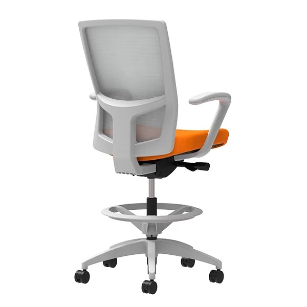 Union & Scale Workplace2.0™ Fabric Stool, Apricot, Integrated Lumbar, Fixed Arms, Synchro-Tilt Seat Control (53787) 1 Union & Scale Workplace2.0™ Fabric Stool, Apricot, Integrated Lumbar, Fixed Arms, Synchro-Tilt Seat Control (53787)