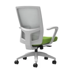 Union & Scale Workplace2.0™ Fabric Task Chair, Pear, Integrated Lumbar, Fixed Arms, Synchro-Tilt W/ Seat Slide Control (53524)