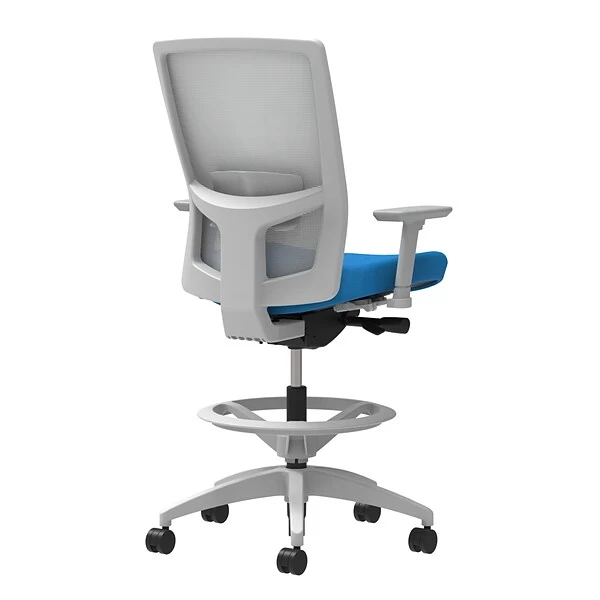 Union & Scale Workplace2.0™ Fabric Stool, Cobalt, Adjustable Lumbar, Height/Width Adjustable Arms, Synchro-Tilt Control (53768) 1 Union & Scale Workplace2.0™ Fabric Stool, Cobalt, Adjustable Lumbar, Height/Width Adjustable Arms, Synchro-Tilt Control (53768)