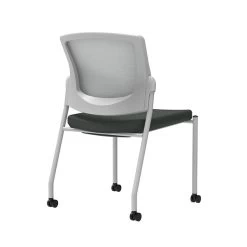 Union & Scale Workplace2.0™ Fabric Guest Chair, Iron Ore, Integrated Lumbar, Armless, Stationary Seat Control (53698)