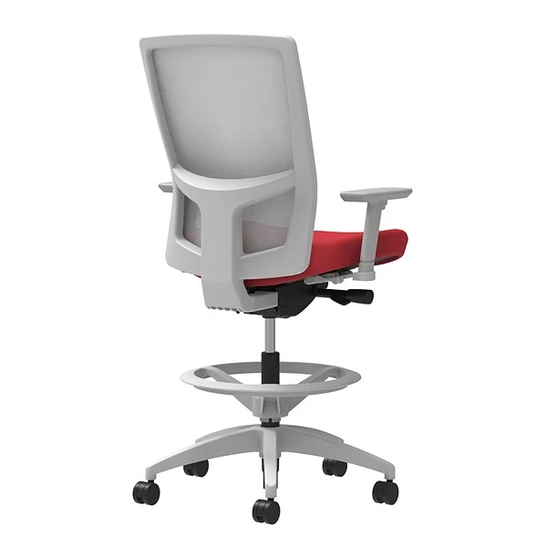 Union & Scale Workplace2.0™ Fabric Stool, Cherry, Integrated Lumbar, Height/Width Adjustable Arms, Synchro-Tilt Control (53767) 1 Union & Scale Workplace2.0™ Fabric Stool, Cherry, Integrated Lumbar, Height/Width Adjustable Arms, Synchro-Tilt Control (53767)