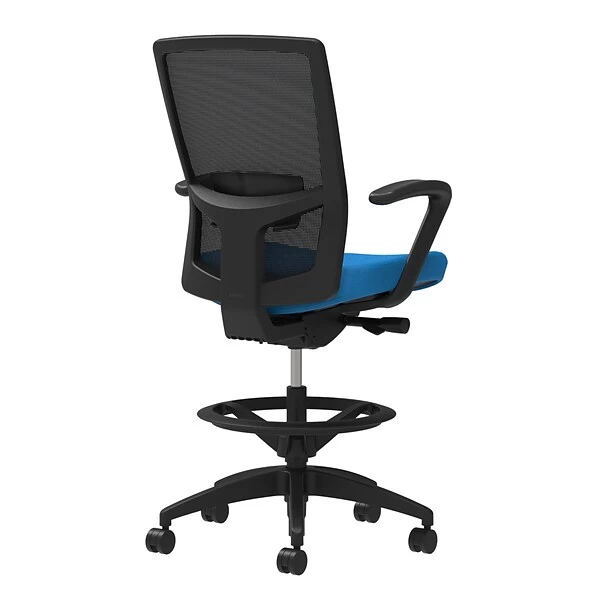 Union & Scale Workplace2.0™ Fabric Stool, Cobalt, Adjustable Lumbar, Fixed Arms, Synchro-Tilt, Partial Assembly Required 1 Union & Scale Workplace2.0™ Fabric Stool, Cobalt, Adjustable Lumbar, Fixed Arms, Synchro-Tilt, Partial Assembly Required