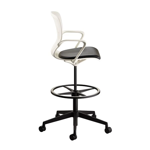 Safco® Shell™ Vinyl Upholstered Extended-Height Chair, White (7014WH) 2 Safco® Shell™ Vinyl Upholstered Extended-Height Chair, White (7014WH) - Image 2