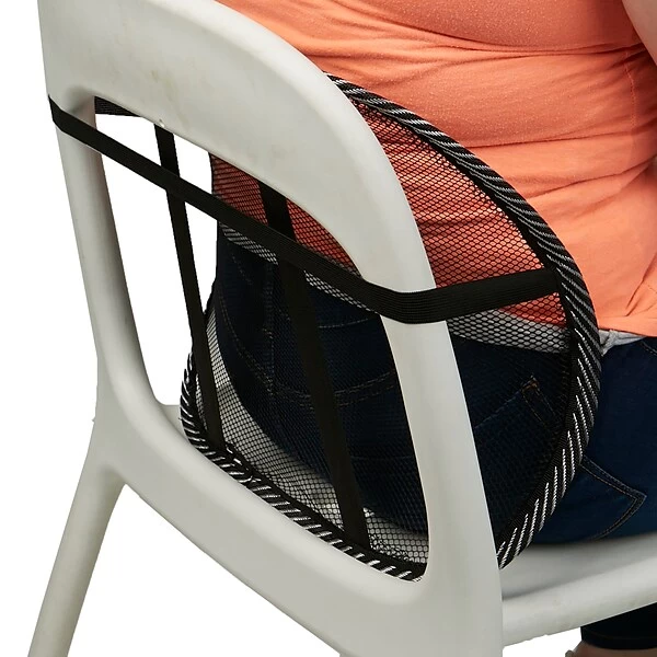 Mind Reader Mesh Lumbar Support Adjustable Breathable Cushion, Fits All Types Of Chairs, Car Seats, Black (BACKMESH-BLK) 1 Mind Reader Mesh Lumbar Support Adjustable Breathable Cushion, Fits All Types Of Chairs, Car Seats, Black (BACKMESH-BLK)