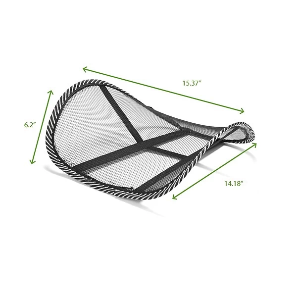 Mind Reader Mesh Lumbar Support Adjustable Breathable Cushion, Fits All Types Of Chairs, Car Seats, Black (BACKMESH-BLK) 6 Mind Reader Mesh Lumbar Support Adjustable Breathable Cushion, Fits All Types Of Chairs, Car Seats, Black (BACKMESH-BLK) - Image 6