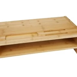 Mind Reader Monitor Stand Organizer, 6 Compartments, Office, Desk, Laptop, Bamboo Brown (MONITORBM-BRN) -Home furniture sp27408361 s7