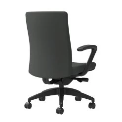 Union & Scale Workplace2.0™ Task Chair Upholstered, Fixed Arms, Iron Ore Fabric, Synchro Tilt Seat Slide (54188)