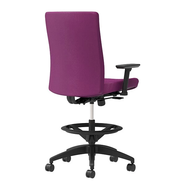 Union & Scale Workplace2.0™ Stool Upholstered 2D, Adjustable Arms, Amethyst Fabric, Limited Synchro Tilt (54203) 1 Union & Scale Workplace2.0™ Stool Upholstered 2D, Adjustable Arms, Amethyst Fabric, Limited Synchro Tilt (54203)