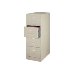 Quill Brand® Commercial 4 File Drawer Vertical File Cabinet, Locking, Putty/Beige, Legal, 26.5"D (13449D)
