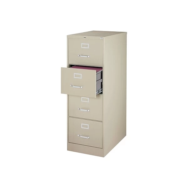 Quill Brand® Commercial 4 File Drawer Vertical File Cabinet, Locking, Putty/Beige, Legal, 26.5"D (13449D) 1 Quill Brand® Commercial 4 File Drawer Vertical File Cabinet, Locking, Putty/Beige, Legal, 26.5"D (13449D)