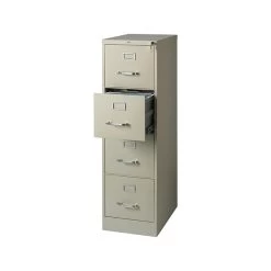 Quill Brand® 4-Drawer Vertical File Cabinet, Locking, Letter, Putty/Beige, 22"D (22336D)