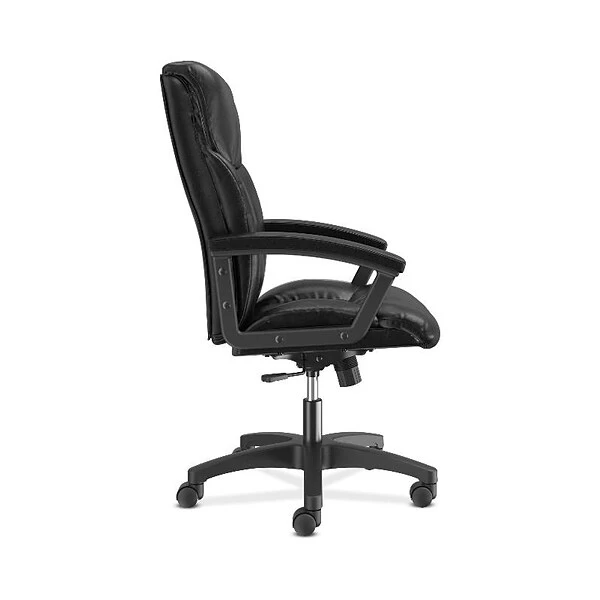 HON SofThread Leather High-Back Executive Chair, Center-Tilt, Fixed Arms, Black (BSXVL151SB11) 2 HON SofThread Leather High-Back Executive Chair, Center-Tilt, Fixed Arms, Black (BSXVL151SB11) - Image 2