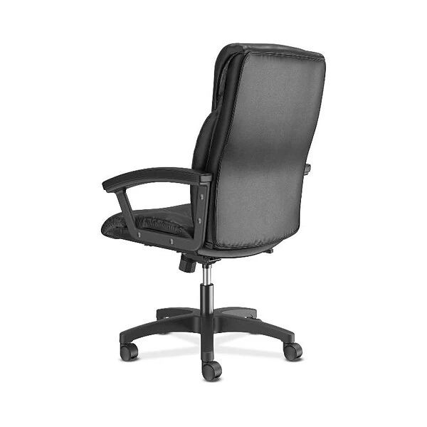HON SofThread Leather High-Back Executive Chair, Center-Tilt, Fixed Arms, Black (BSXVL151SB11) 4 HON SofThread Leather High-Back Executive Chair, Center-Tilt, Fixed Arms, Black (BSXVL151SB11) - Image 4