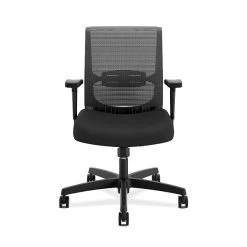 HON Convergence Mesh Back Fabric Task Chair, Black (HONCMS1AACCF10)