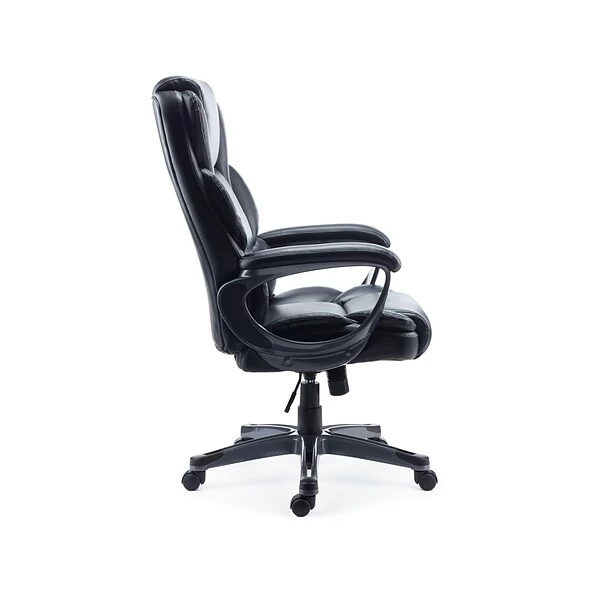 Quill Brand® Mcallum Bonded Leather Manager Chair, Black (51473) 3 Quill Brand® Mcallum Bonded Leather Manager Chair, Black (51473) - Image 3