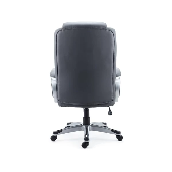 Quill Brand® Mcallum Bonded Leather Manager Chair, Gray (51474) 1 Quill Brand® Mcallum Bonded Leather Manager Chair, Gray (51474)