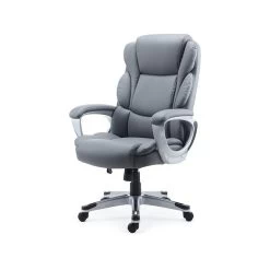 Quill Brand® Mcallum Bonded Leather Manager Chair, Gray (51474) 6 Quill Brand® Mcallum Bonded Leather Manager Chair, Gray (51474) -Home furniture sp41817394 s7