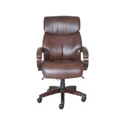 La-Z-Boy Bradley Bonded Leather Executive Chair, Roasted Chestnut (44762)