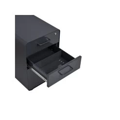 Poppin Stow 3-Drawer Vertical File Cabinet, Mobile/Pedestal, Charcoal, Letter/Legal, 20"D (103695) -Home furniture sp42801497 s7