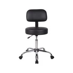 Boss Be Well Medical Spa Professional 26.5" Drafting Stool, Black (B245-BK)